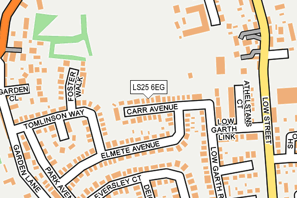 LS25 6EG map - OS OpenMap – Local (Ordnance Survey)