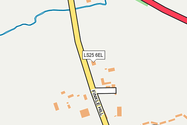LS25 6EL map - OS OpenMap – Local (Ordnance Survey)