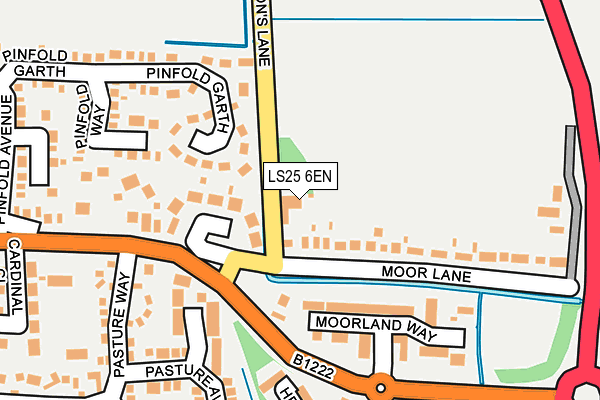 LS25 6EN map - OS OpenMap – Local (Ordnance Survey)
