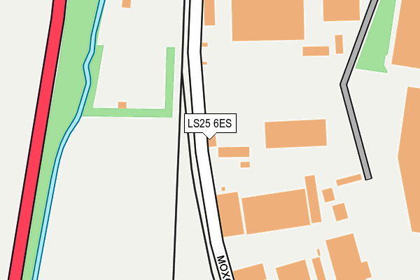 LS25 6ES map - OS OpenMap – Local (Ordnance Survey)