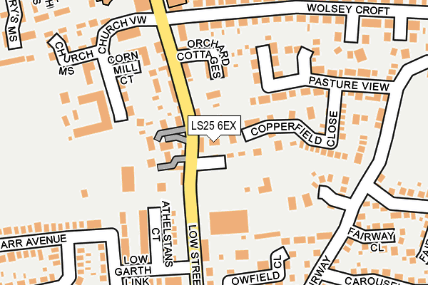 LS25 6EX map - OS OpenMap – Local (Ordnance Survey)