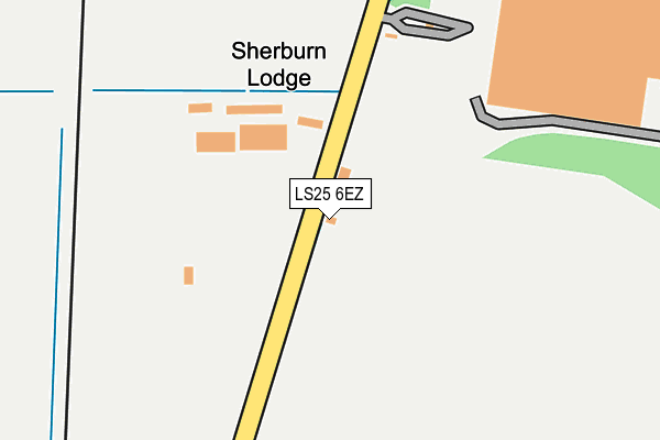 LS25 6EZ map - OS OpenMap – Local (Ordnance Survey)