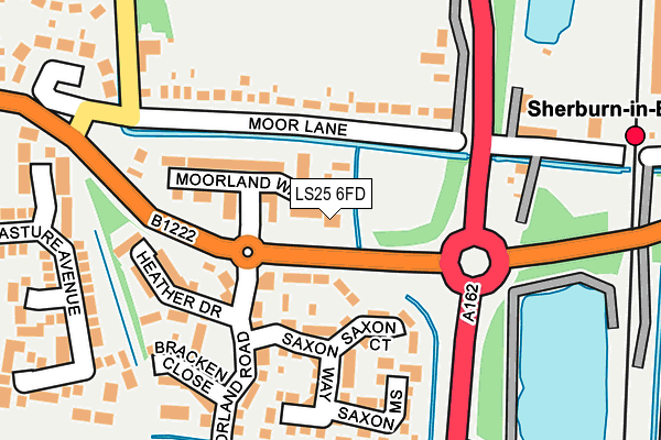 LS25 6FD map - OS OpenMap – Local (Ordnance Survey)