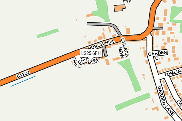 LS25 6FH map - OS OpenMap – Local (Ordnance Survey)