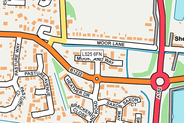 LS25 6FN map - OS OpenMap – Local (Ordnance Survey)