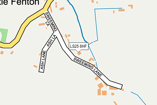 LS25 6HF map - OS OpenMap – Local (Ordnance Survey)