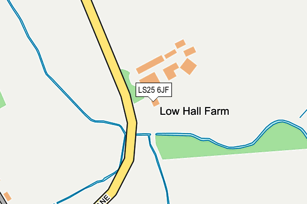 LS25 6JF map - OS OpenMap – Local (Ordnance Survey)