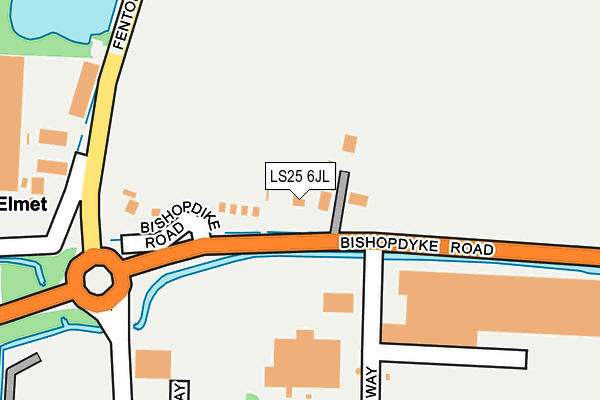 LS25 6JL map - OS OpenMap – Local (Ordnance Survey)