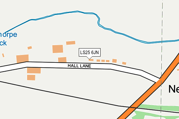 LS25 6JN map - OS OpenMap – Local (Ordnance Survey)