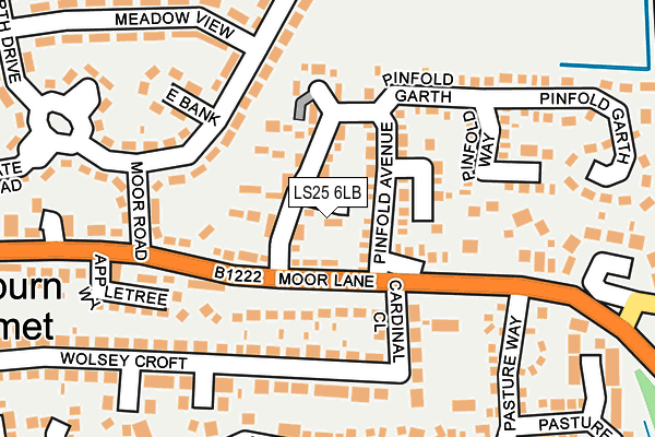 LS25 6LB map - OS OpenMap – Local (Ordnance Survey)