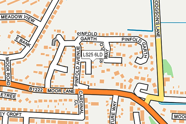 LS25 6LD map - OS OpenMap – Local (Ordnance Survey)
