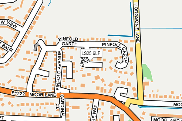 LS25 6LF map - OS OpenMap – Local (Ordnance Survey)