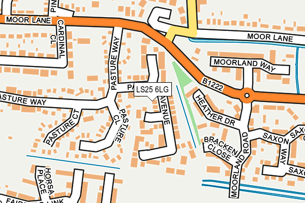 LS25 6LG map - OS OpenMap – Local (Ordnance Survey)