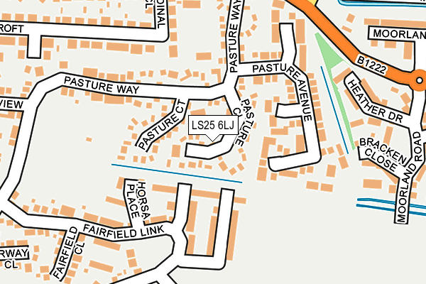 LS25 6LJ map - OS OpenMap – Local (Ordnance Survey)