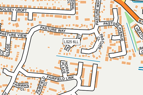 LS25 6LL map - OS OpenMap – Local (Ordnance Survey)