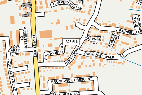 LS25 6LN map - OS OpenMap – Local (Ordnance Survey)