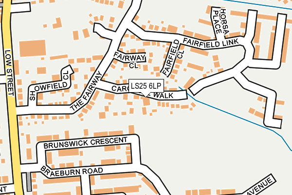 LS25 6LP map - OS OpenMap – Local (Ordnance Survey)