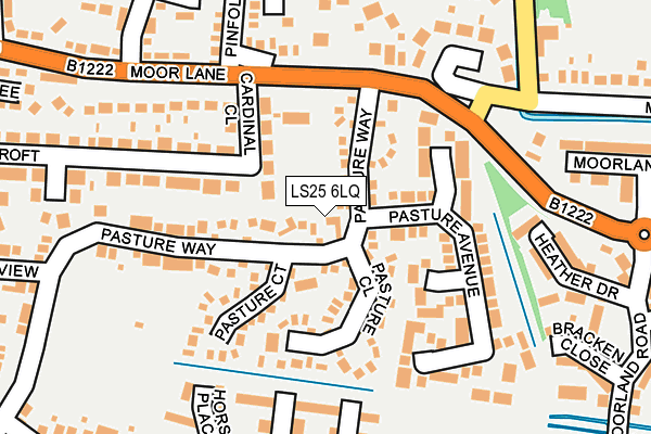 LS25 6LQ map - OS OpenMap – Local (Ordnance Survey)