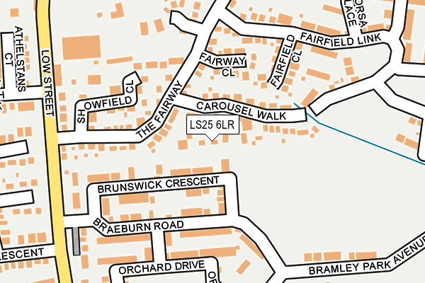 LS25 6LR map - OS OpenMap – Local (Ordnance Survey)