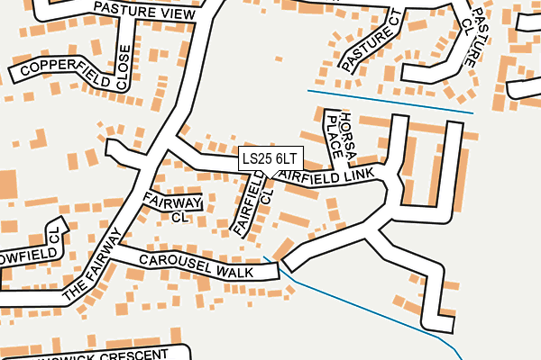 LS25 6LT map - OS OpenMap – Local (Ordnance Survey)