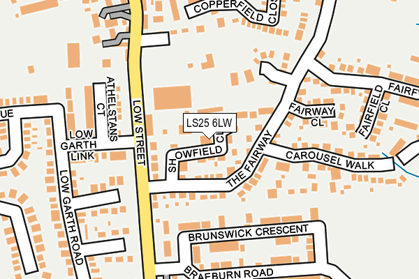 LS25 6LW map - OS OpenMap – Local (Ordnance Survey)