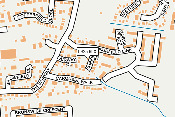 LS25 6LX map - OS OpenMap – Local (Ordnance Survey)