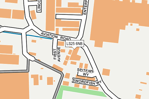 LS25 6NB map - OS OpenMap – Local (Ordnance Survey)