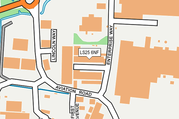 LS25 6NF map - OS OpenMap – Local (Ordnance Survey)