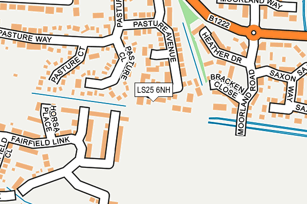 LS25 6NH map - OS OpenMap – Local (Ordnance Survey)