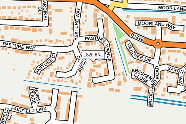 LS25 6NJ map - OS OpenMap – Local (Ordnance Survey)