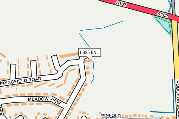 LS25 6NL map - OS OpenMap – Local (Ordnance Survey)