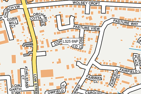 LS25 6NP map - OS OpenMap – Local (Ordnance Survey)