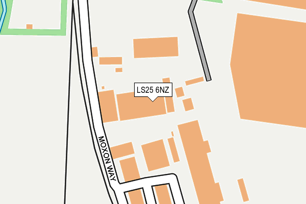 LS25 6NZ map - OS OpenMap – Local (Ordnance Survey)