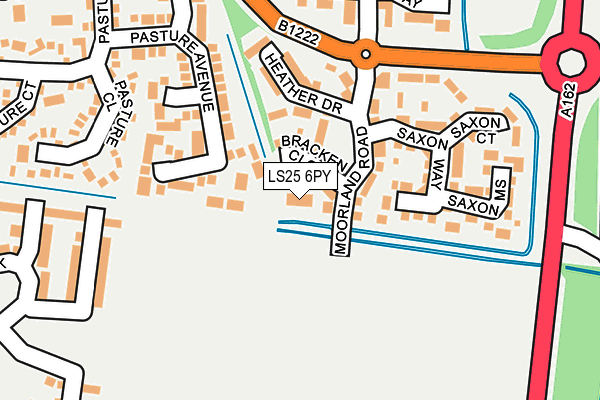 LS25 6PY map - OS OpenMap – Local (Ordnance Survey)