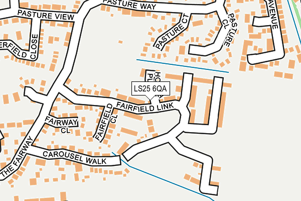 LS25 6QA map - OS OpenMap – Local (Ordnance Survey)