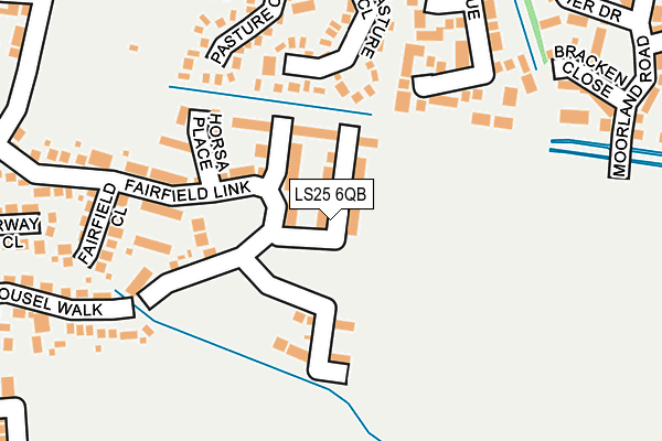 LS25 6QB map - OS OpenMap – Local (Ordnance Survey)