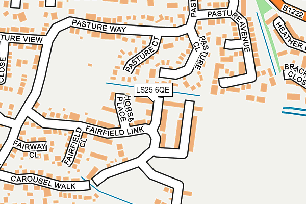 LS25 6QE map - OS OpenMap – Local (Ordnance Survey)