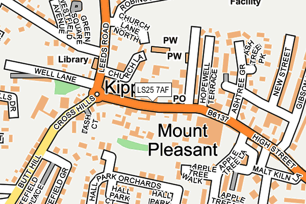 Map of THE PLUMBING HOUSE KIPPAX LTD at local scale