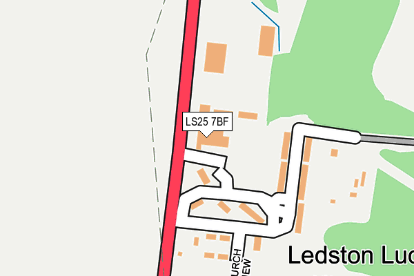 LS25 7BF map - OS OpenMap – Local (Ordnance Survey)