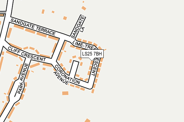 LS25 7BH map - OS OpenMap – Local (Ordnance Survey)