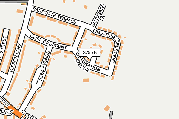 LS25 7BJ map - OS OpenMap – Local (Ordnance Survey)