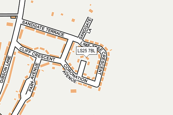 LS25 7BL map - OS OpenMap – Local (Ordnance Survey)