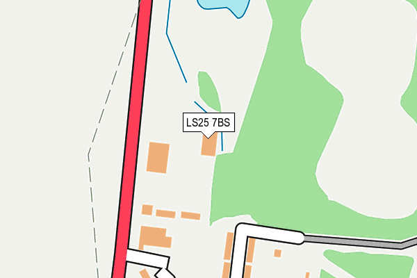 LS25 7BS map - OS OpenMap – Local (Ordnance Survey)