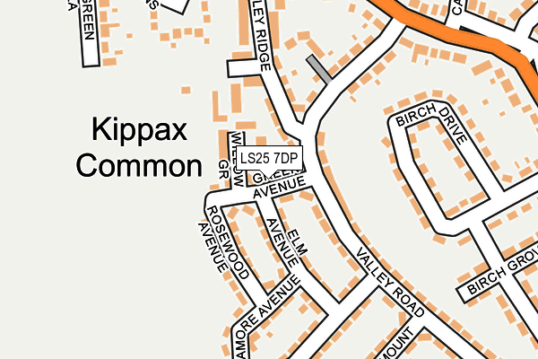 LS25 7DP map - OS OpenMap – Local (Ordnance Survey)