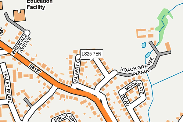 LS25 7EN map - OS OpenMap – Local (Ordnance Survey)