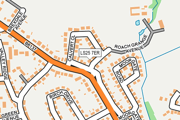 LS25 7ER map - OS OpenMap – Local (Ordnance Survey)