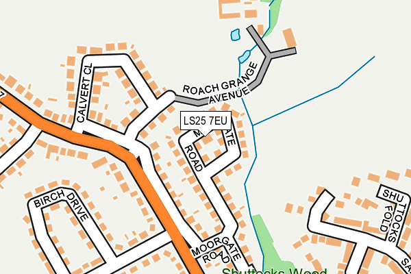 LS25 7EU map - OS OpenMap – Local (Ordnance Survey)