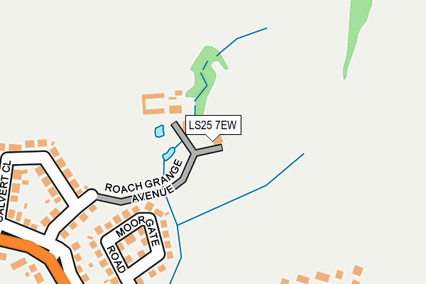 LS25 7EW map - OS OpenMap – Local (Ordnance Survey)