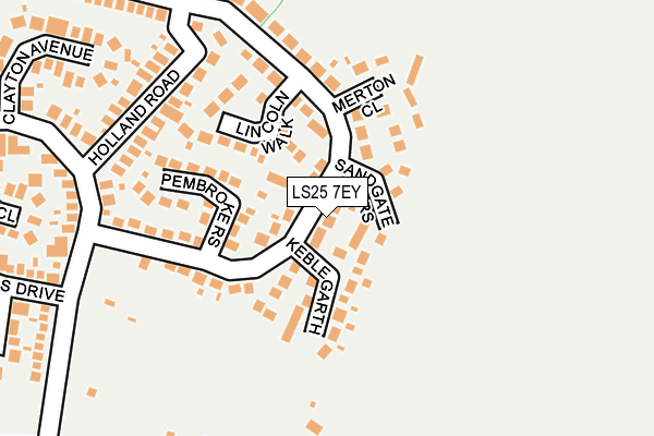 LS25 7EY map - OS OpenMap – Local (Ordnance Survey)