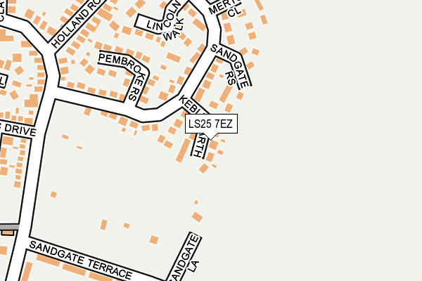 LS25 7EZ map - OS OpenMap – Local (Ordnance Survey)